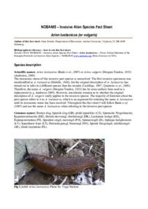 Alien Invasive Species Profile (factsheet)