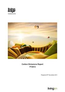 Carbon Emissions Report FY2013 Prepared 30th November 2013  Contents