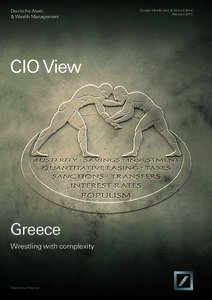 Deutsche Asset & Wealth Management CIO View  Greece