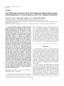 Enzymes / Xyloglucan / Glucanase / Cell wall / Hemicellulose / Glycosyltransferase / Metabolism / Arabidopsis thaliana / Biology / Chemistry / Polysaccharides