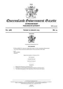 [219]  Queensland Government Gazette Extraordinary PUBLISHED BY AUTHORITY Vol. 368]