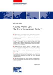 Country analysis USA: the end of the American century?