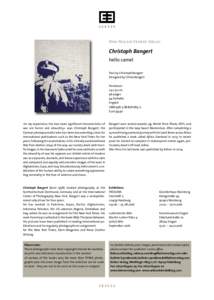 New Release Kehrer Verlag  Christoph Bangert hello camel Text by Christoph Bangert Designed by Chiho Bangert
