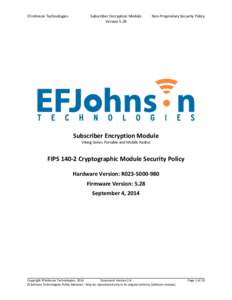 Microsoft Word - 1e - EFJohnson Technologies - Security Policy v5_28.doc