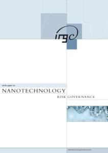 white paper on  Nanotechnology R i s k G ov e rn a n c e  international risk governance council
