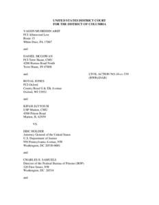 Crime in the United States / Law enforcement in the United States / United States Penitentiary /  Marion / Federal Bureau of Prisons / Kifah Jayyousi / Communication Management Unit / Penology / Capital punishment in the United States / Federal Correctional Complex /  Terre Haute