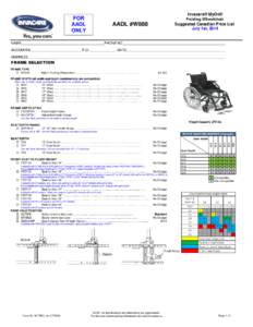 Alberta Aids to Daily Living Wheelchair Specifications - Invacare MyOn