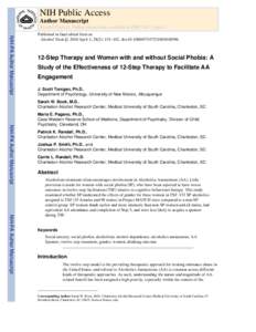 NIH Public Access Author Manuscript Alcohol Treat Q. Author manuscript; available in PMC 2011 April 1. NIH-PA Author Manuscript