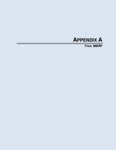 APPENDIX A FINAL MMRP PLACER COUNTY SMD 3 REGIONAL SEWER PROJECT FINAL MITIGATION MONITORING AND REPORTING PLAN