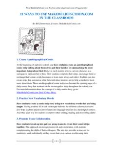 Microsoft Word - 21 WAYS TO USE MAKEBELIEFSCOMIX_DRAFT2.docx