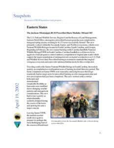 Snapshots Successes of BLM hazardous fuels projects ... ○ ○