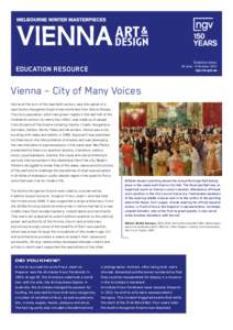 Exhibition dates: 18 June – 9 October 2011 ngv.vic.gov.au EDUCATION RESOURCE