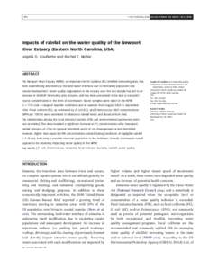 Q IWA Publishing 2008 Journal of Water and Health | 06.4 | Impacts of rainfall on the water quality of the Newport River Estuary (Eastern North Carolina, USA)