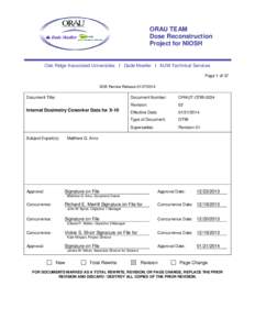 ORAU TEAM Dose Reconstruction Project for NIOSH Oak Ridge Associated Universities I Dade Moeller I MJW Technical Services Page 1 of 37