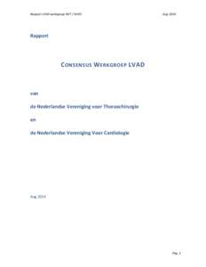 Rapport LVAD werkgroep NVT / NVVC  Aug 2014 Rapport