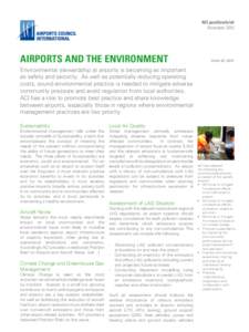 ACI position brief November 2010 AIRPORTS AND THE ENVIRONMENT  www.aci.aero