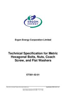 ETS[removed]: Technical Specification for Metric Hexagonal Bolts, Nuts, Coach Screw, and Flat Washers