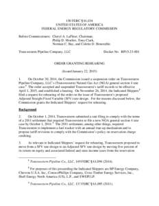 150 FERC ¶ 61,034 UNITED STATES OF AMERICA FEDERAL ENERGY REGULATORY COMMISSION Before Commissioners: Cheryl A. LaFleur, Chairman; Philip D. Moeller, Tony Clark, Norman C. Bay, and Colette D. Honorable.