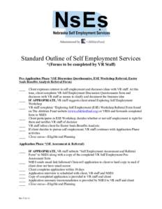 Microsoft Word - NSES Standard Outline of Self Emp Services[removed]doc