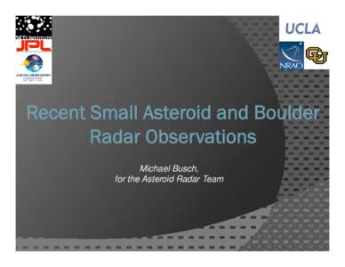 Toutatis / Radar astronomy / Binary asteroids / (185851) 2000 DP107 / TU24 / Planetary science / Alinda asteroids / S-type asteroids