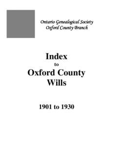 Tillsonburg / Woodstock /  Ontario / Area codes 519 and 226 / Provinces and territories of Canada / Oxford County municipal elections / Oxford County /  Ontario / Ontario / Zorra / Oxford North