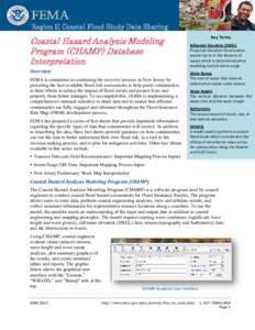 Region II Coastal Flood Study Data Sharing  Coastal Hazard Analysis Modeling Program (CHAMP) Database Interpretation Overview