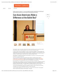Can Asian Americans Make a Difference at the Ballot Box? | Northern California | Asia Society  ABOUT EVENTS