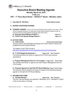 Agenda / Idaho / Ada County Highway District / Second / Parliamentary procedure / Meetings / Minutes