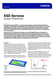 TCAD Services, ESD Services datasheet