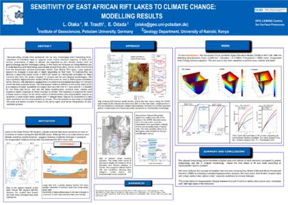 SENSITIVITY OF EAST AFRICAN RIFT LAKES TO CLIMATE CHANGE: MODELLING RESULTS L. Olaka , M. Trauth , E. Odada 1  ()