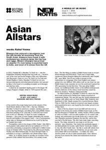 www.britishcoucil/arts/newroutes  Asian
