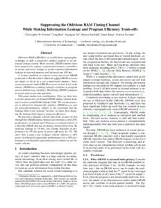 CPU cache / Dynamic random-access memory / Synchronous dynamic random-access memory / Side channel attack / Microarchitecture / DIMM / CAS latency / Static random-access memory / SDRAM latency / Computer memory / Computer hardware / Computing