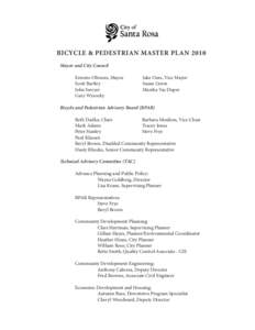 BICYCLE & PEDESTRIAN MASTER PLAN 2010 Mayor and City Council Ernesto Olivares, Mayor Scott Bartley	 John Sawyer	 Gary Wysocky