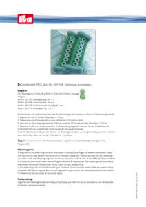 D: Strickmühle MIDI, Art.-NrAnleitung Armstulpen Material: 25 g Flauschgarn in Türkis; 50 g Wolle in Grün; 50 g Wolle in Smaragd; Nähgarn; Art.-NrNähnadeln lang, Nr. 3–7; Art.-NrHä