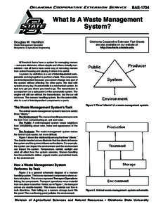 Oklahoma Cooperative Extension Service  BAE-1734 What Is A Waste Management System?