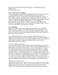 Report to the UUA Panel on Theological Education re: [removed]Research Project. Dudley C. Rose Harvard Divinity School