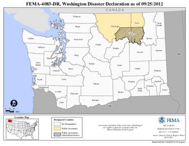 FEMA-4083-DR, Washington Disaster Declaration as of[removed]CANADA Whatcom San Juan