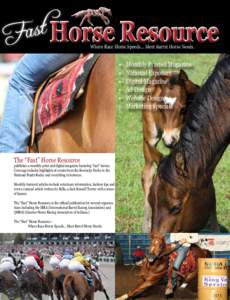 t s a F Horse Resource Where Race Horse Speeds... Meet Barrel Horse Needs.