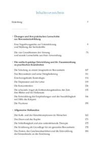 Inhaltsverzeichnis Einleitung 7  •	 Übungen und ihre praktischen Lernschritte