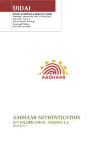 Aadhaar Authentication API 1.6