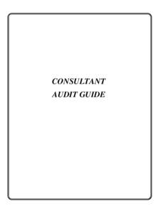 CONSULTANT AUDIT GUIDE 12[removed]CONSULTANT AUDIT GUIDE