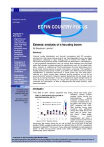 Estonia: analysis of a housing boom