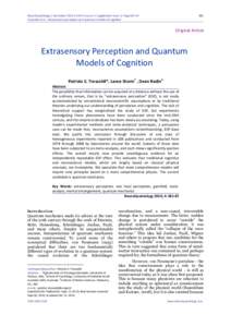 Microsoft Word - 07 Extrasensory Perception and Quantum Models of Cognition