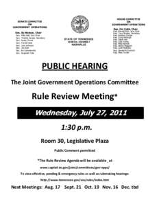 Government of Missouri / Missouri General Assembly / Oklahoma Legislature / Government / Tennessee General Assembly / United States Congress Joint Committee on Inaugural Ceremonies / Caucuses of the 109th United States Congress / State governments of the United States / Mike Kernell / Debra Maggart