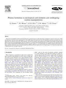 Neuroendocrinology / Peptide hormones / Leopardus / Anxiety / Stress / Felidae / Oncilla / Hypothalamic–pituitary–adrenal axis / Cortisol / Fauna of South America / Endocrine system / Biology