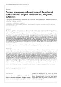 Gynaecological cancer / Lung cancer / Neck dissection / Surgical oncology / Squamous-cell carcinoma / Parotid gland / Facial nerve paralysis / TNM staging system / Metastasis / Medicine / Otolaryngology / Oncology