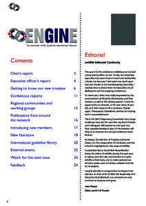 ENGINE the The newsletter of the Guidelines International Network  Editorial