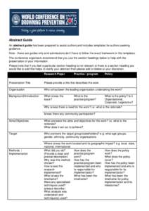 Microsoft Word - WCDP 2015 Abstract Guide