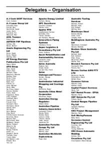 Microsoft Word - APIA Delegates by Organisation.doc