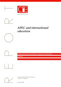 www.TheCIE.com.au  APEC and international education  Prepared for Department of Education, Employment and Workplace